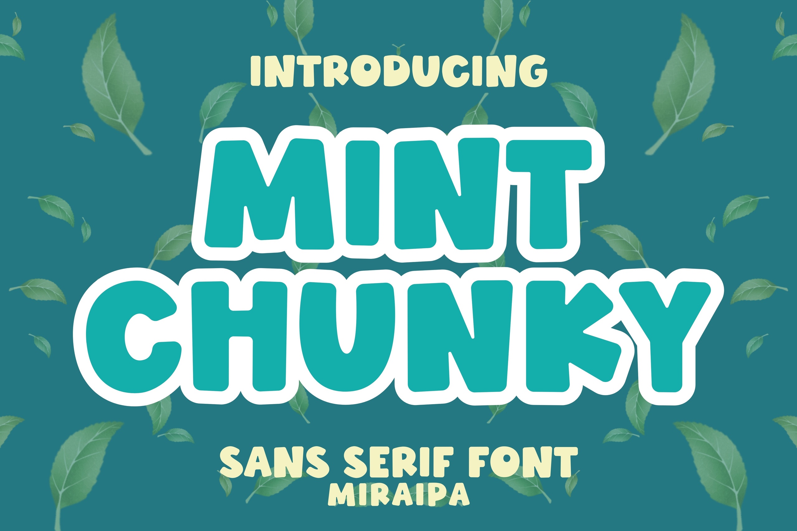 Przykład czcionki Mint Chunky